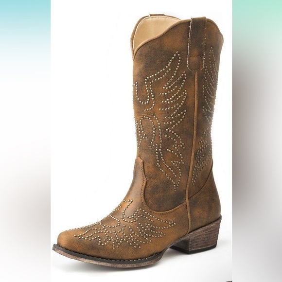 Roper Faux Leather Snip Toe Size 7.5 - Picture 1 of 6